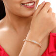 14 KT Yellow Gold Curved Lines Bangle,,hi-res image number null