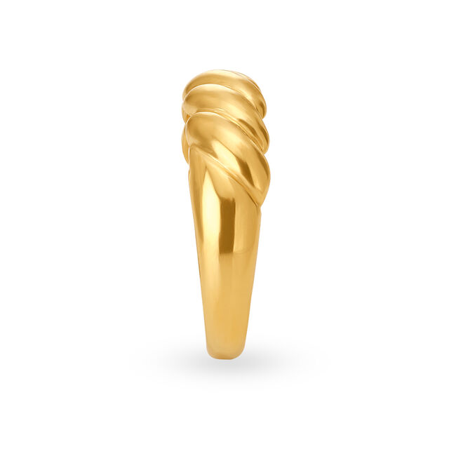 Traditional Twisted Gold Finger Ring,,hi-res image number null