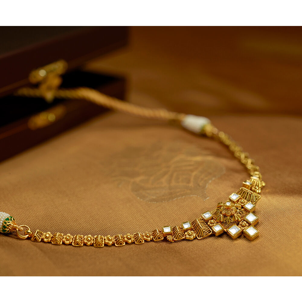 Kundan set on sale in gold tanishq