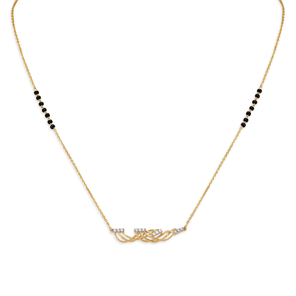 14KT Yellow Gold14KT Yellow Mangalsutra Clashing Waves of Love