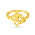 Magnificent Yellow Gold Floral Finger Ring,,hi-res image number null