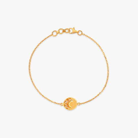 Celestial Disc Gold Bracelet