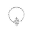 18 KT White Gold Fluid Floral Diamond Ring,,hi-res image number null