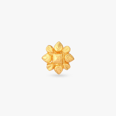 Petal Glow Gold Nose Pin