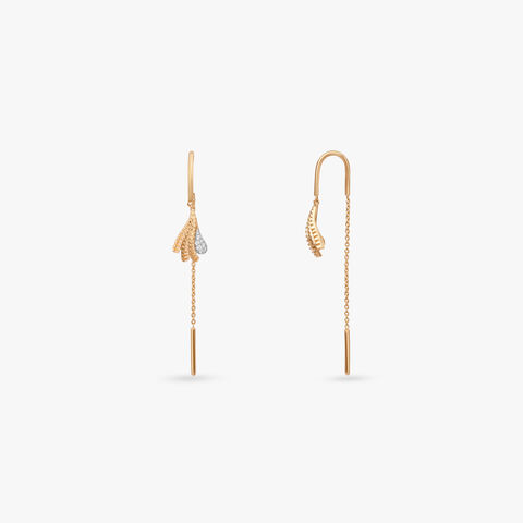 Aerial Flow Diamond Drop Earrings