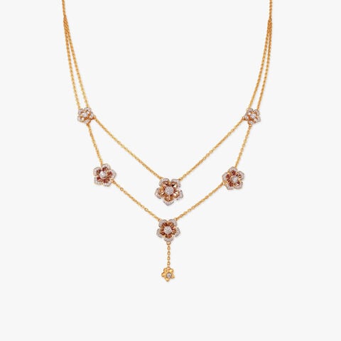 Whispering Blossoms Diamond Necklace Set