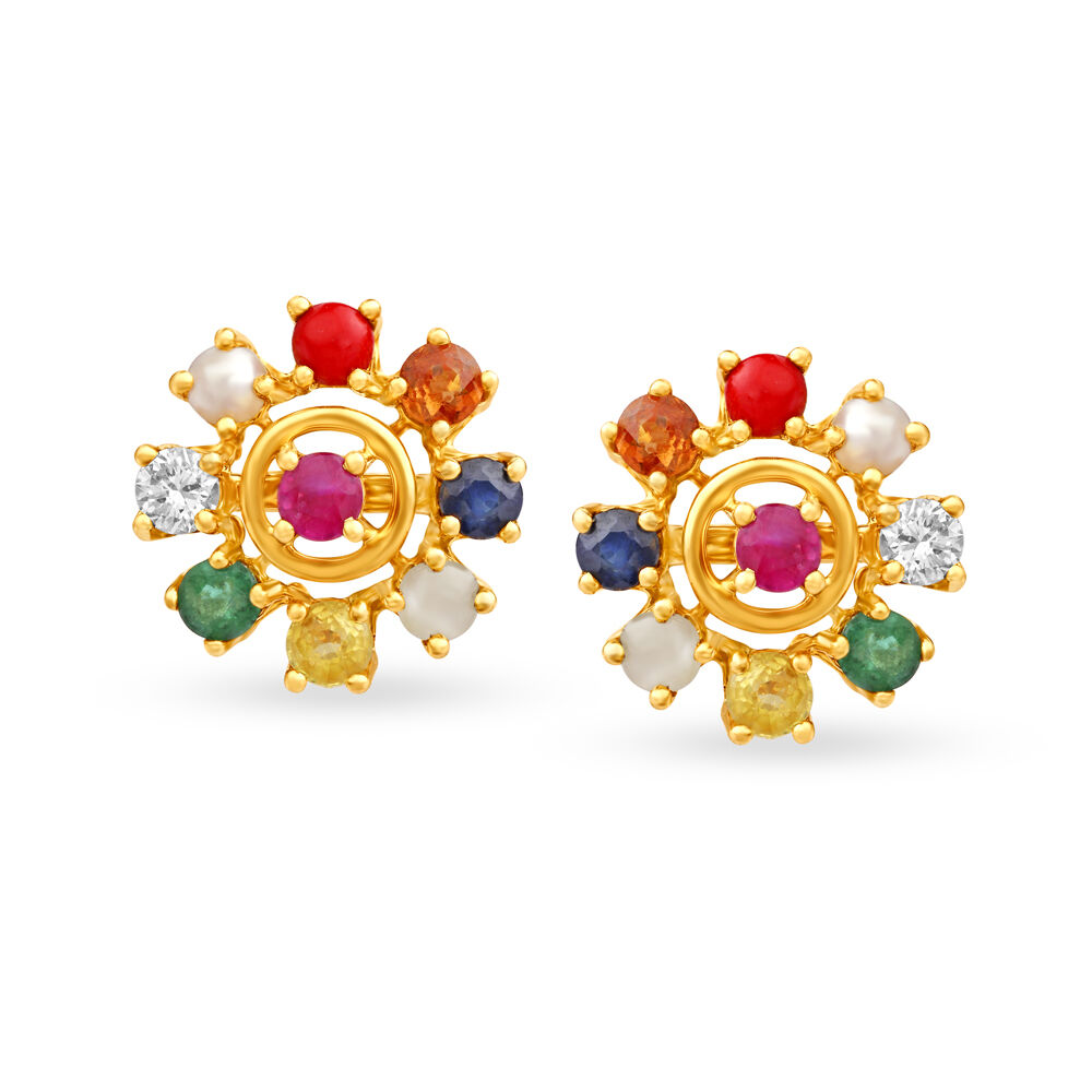 Navaratna shop earrings tanishq