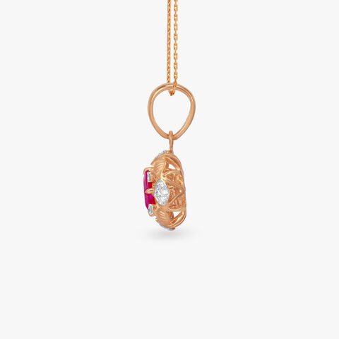 Circular Lattice Diamond Pendant