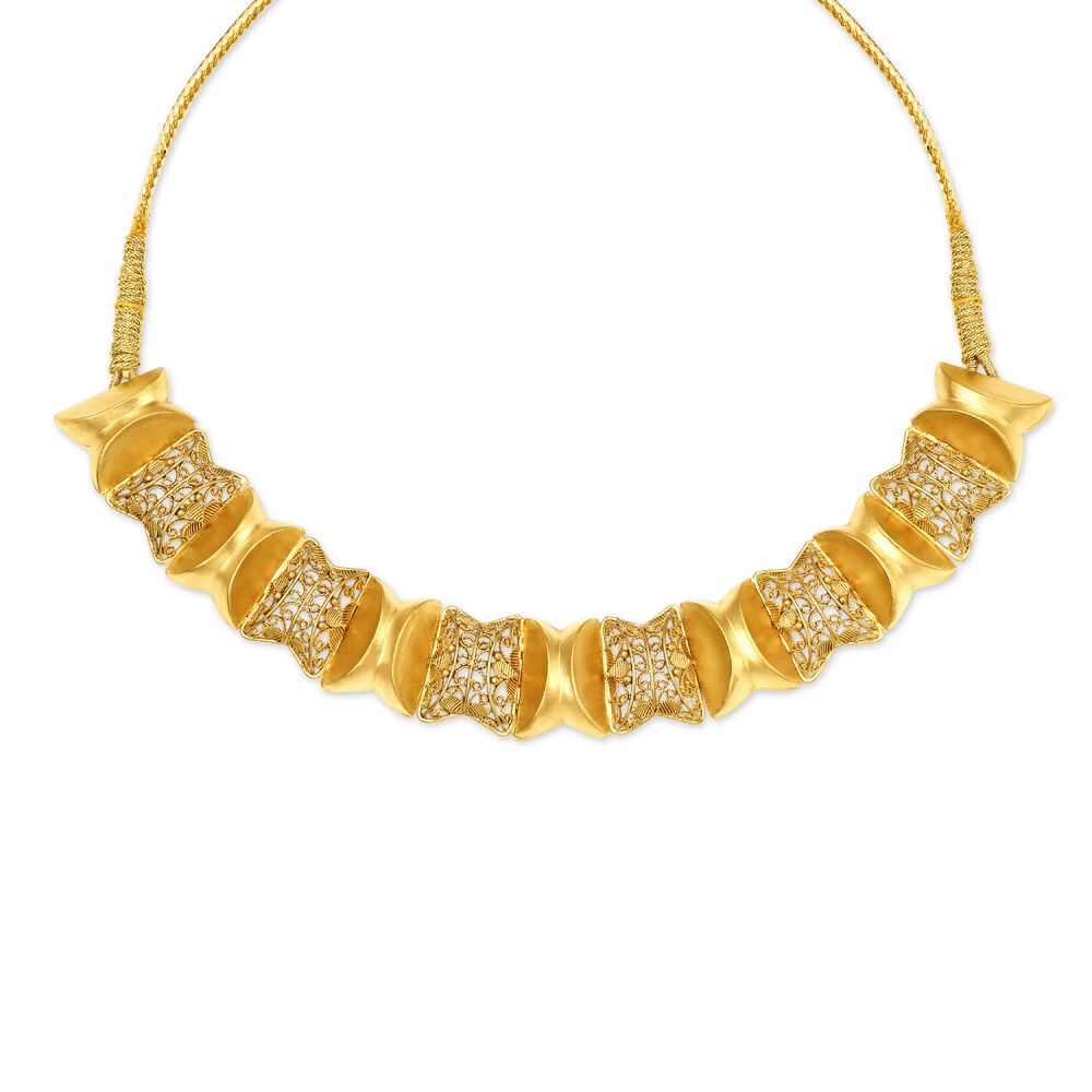 Tanishq gold necklace top set with price
