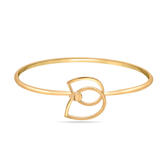 14 KT Yellow Gold Interwoven Elegance Bangle,,hi-res image number null