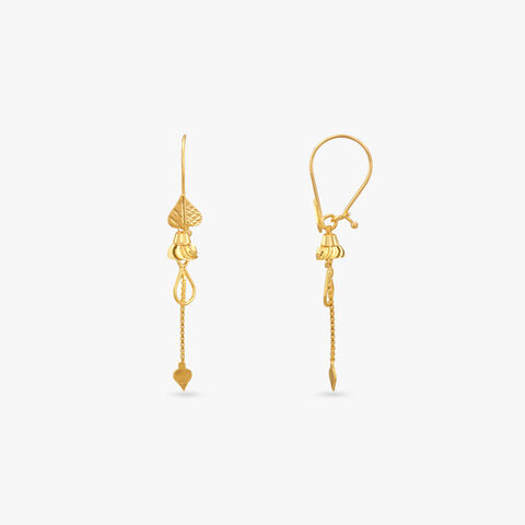 Whispering Hearts Gold Hoop Earrings