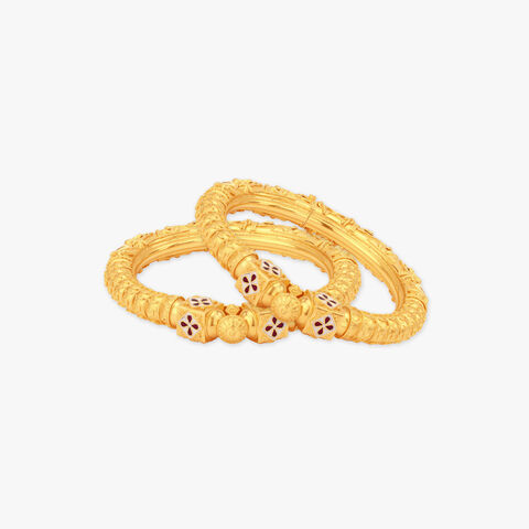 Nakshi Noor Solid Bala Gold Bangles