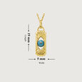 Spirited Elegance 18KT Gold Chain Turquoise  Pendant with chain,,hi-res image number null