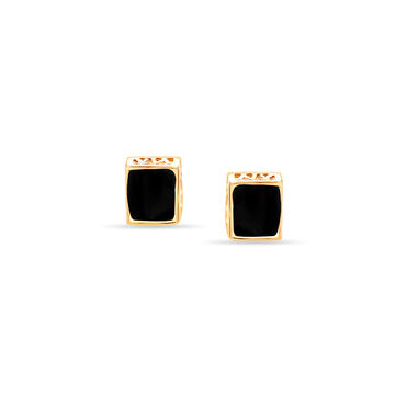 14 KT Yellow Gold Bold Beauty Diamond Stud Earrings