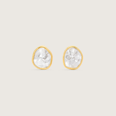 Pure Gleam Polki Stud Earrings