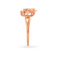 Bold Floral Rose Gold Finger Ring,,hi-res image number null