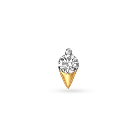 18KT Yellow Gold Delicate Nose Pin