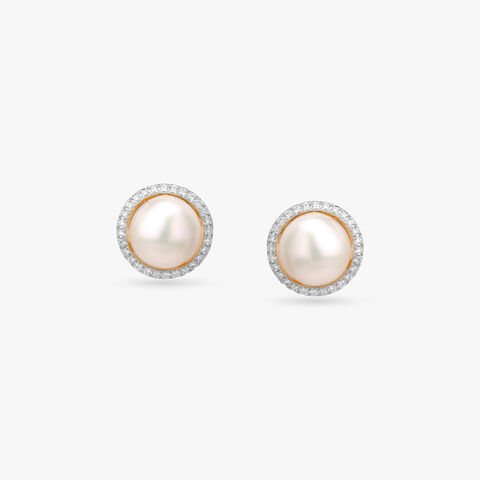 Aurora Halo Diamond Stud Earrings