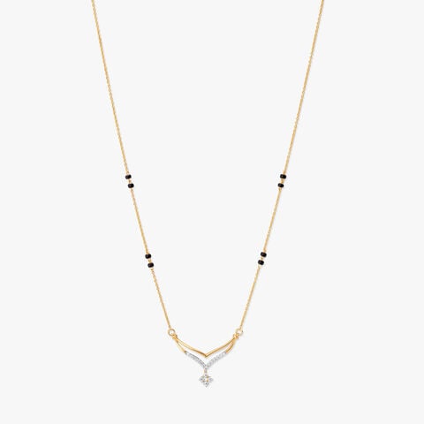 Falling Geometry Diamond Mangalsutra