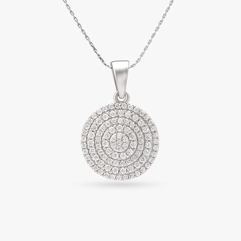 Epitome Of Grace Diamond Pendant With Earrings Set