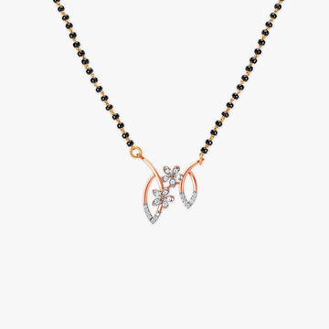 Leafy Sparkle Diamond Mangalsutra