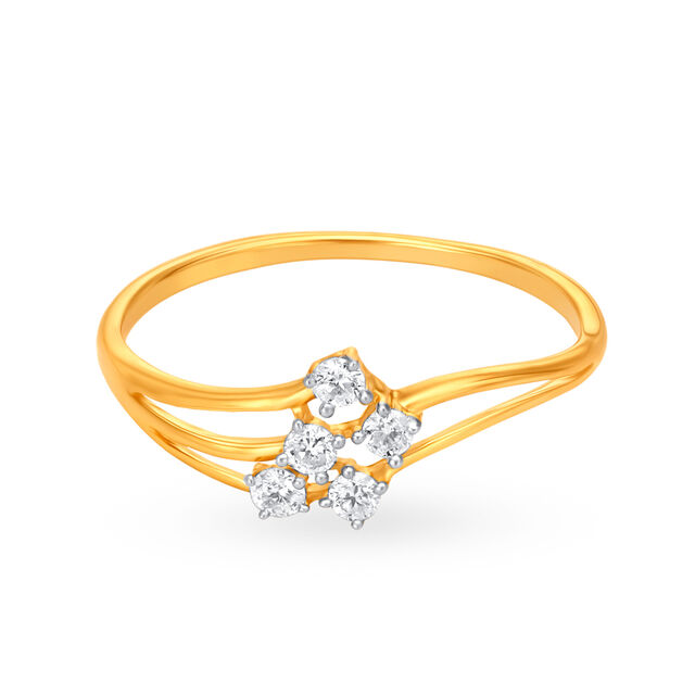 Artistic Five Stone Diamond Finger Ring,,hi-res image number null