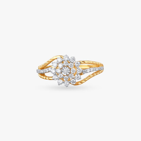 Radiant Bloom Diamond Ring