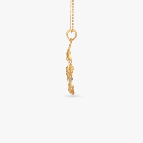 Floral Symphony Gold Pendant