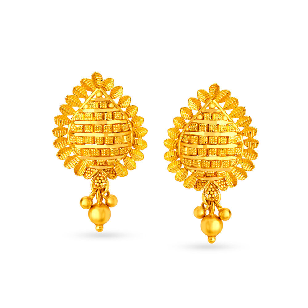 Gold drop 2024 shape earrings