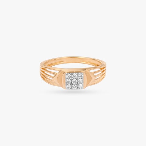 Signature Square Diamond Ring for Men