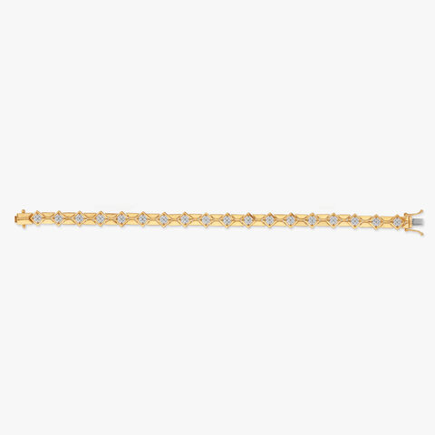 Square Link Diamond Bracelet