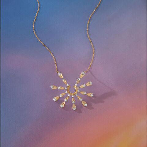 Radiant Burst Diamond Necklace