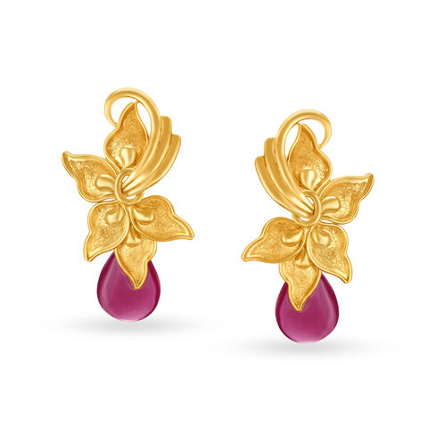 Charming Floral Pendant and Earrings Set