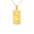 Comb Style Gold Pendant For Men,,hi-res image number null