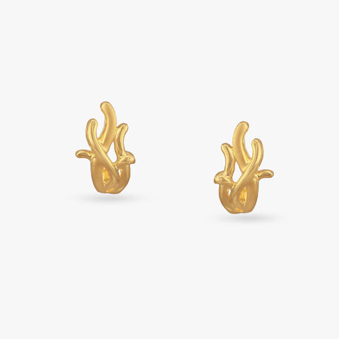 Grace Swan Gold Stud Earrings