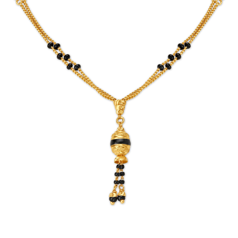 Gold black beads clearance chains tanishq