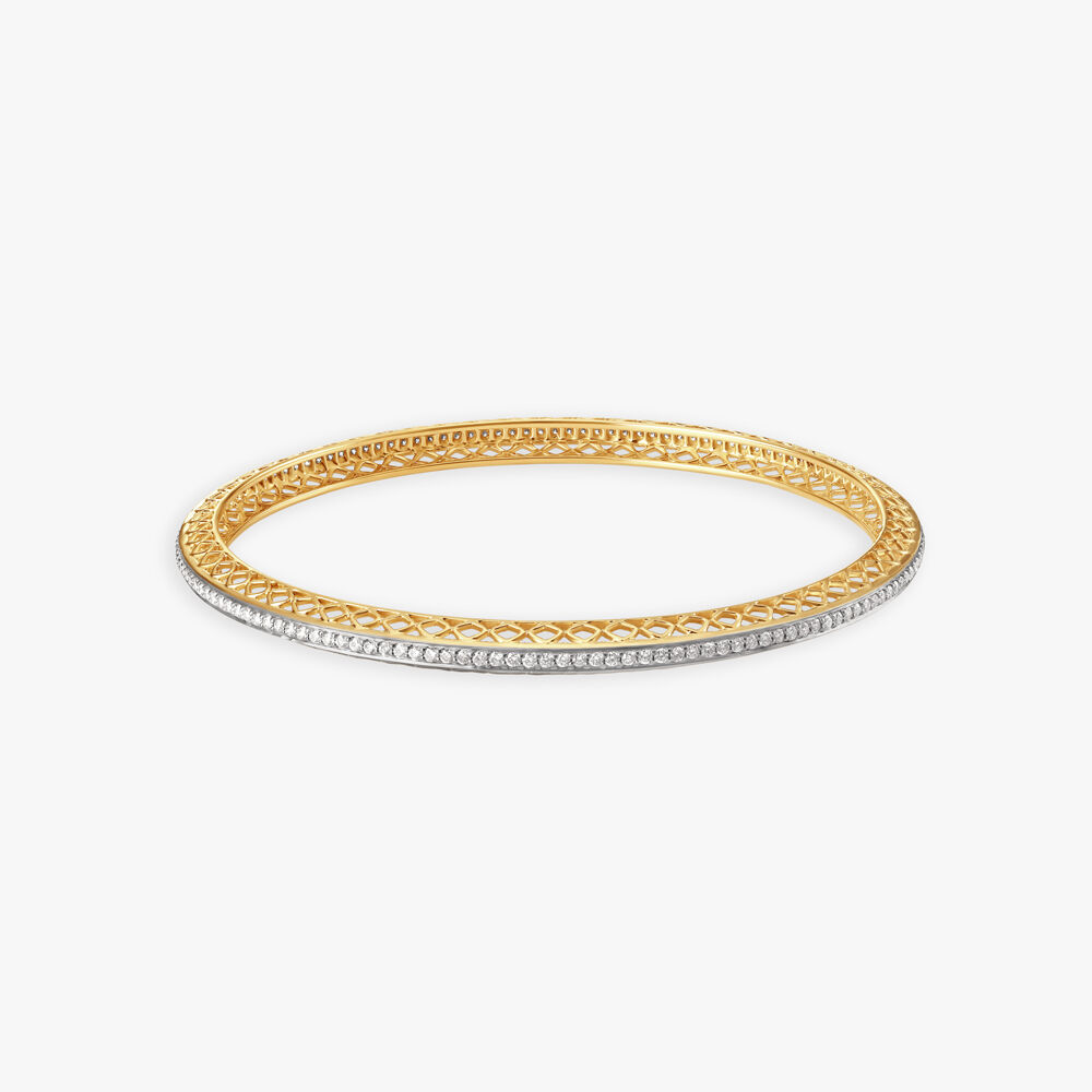 Single line diamond bangle tanishq shop