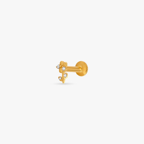 Budding Spark Gold Nose Pin