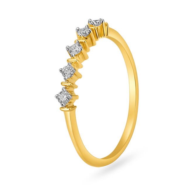 Subtle Five Stone Diamond Finger Ring,,hi-res image number null