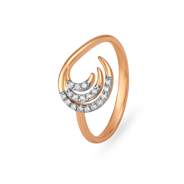 14kt Rose Gold Wave-style Finger Ring,,hi-res image number null