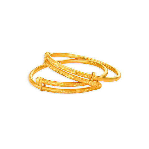 Radiant Delight Gold Bangles for Kids