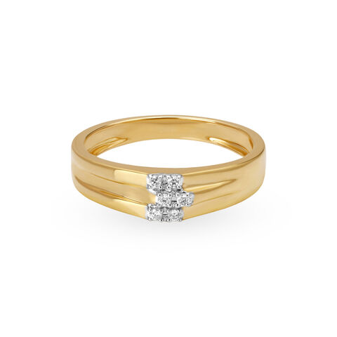 Recherche 18 Karat Yellow Gold And Diamond Finger Ring