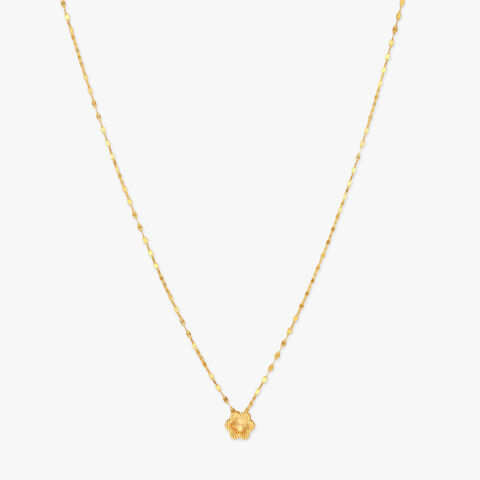 Sunshine Bloom Gold Pendant with Chain for Kids