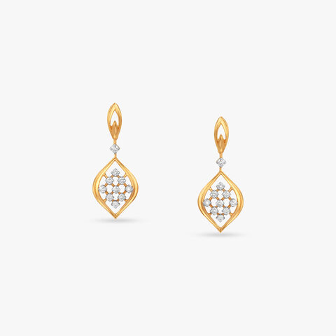 Luminous Lattice Diamond Drop Earrings