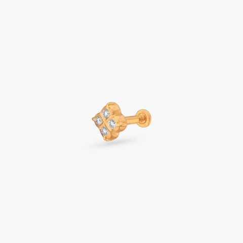 Clover Glow Diamond Nose Pin