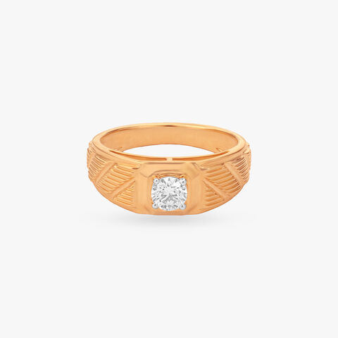 Sparkle Story Solitaire Ring for Men