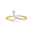 14 KT Yellow Gold Radiant Spring Elegance Diamond Ring,,hi-res image number null