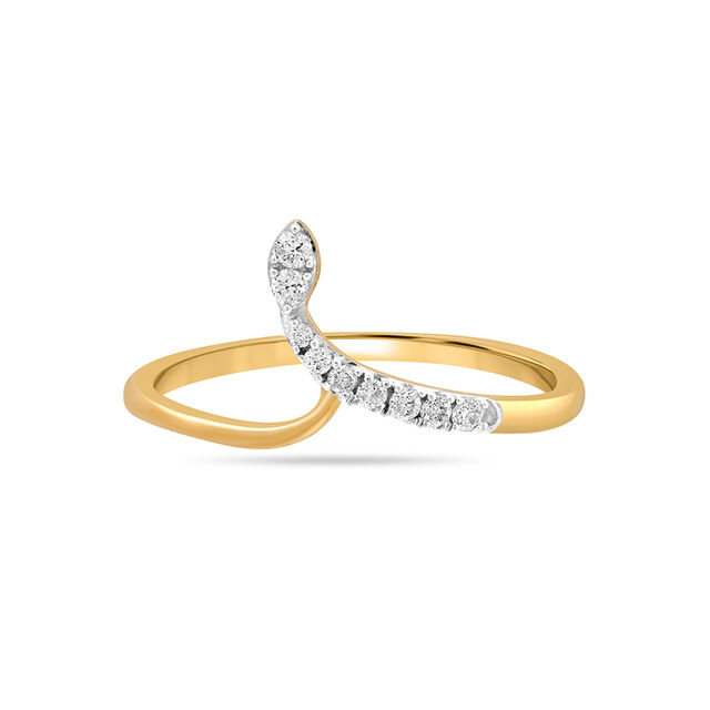14 KT Yellow Gold Radiant Spring Elegance Diamond Ring,,hi-res image number null