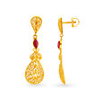 Sophisticated Filigree Gold Drop Earrings,,hi-res image number null