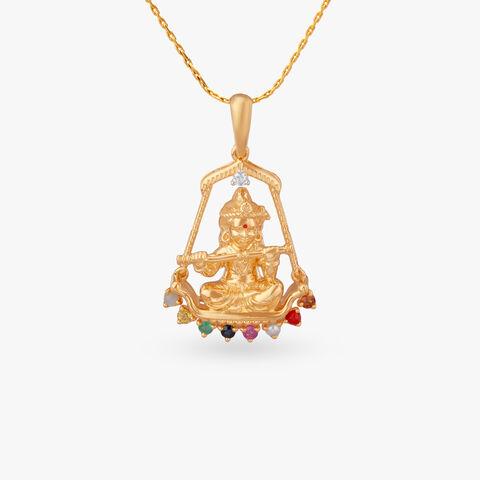 Navratna Lakshmi Gold Pendant